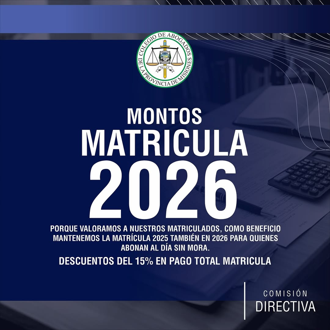 Montos Matrícula 2026