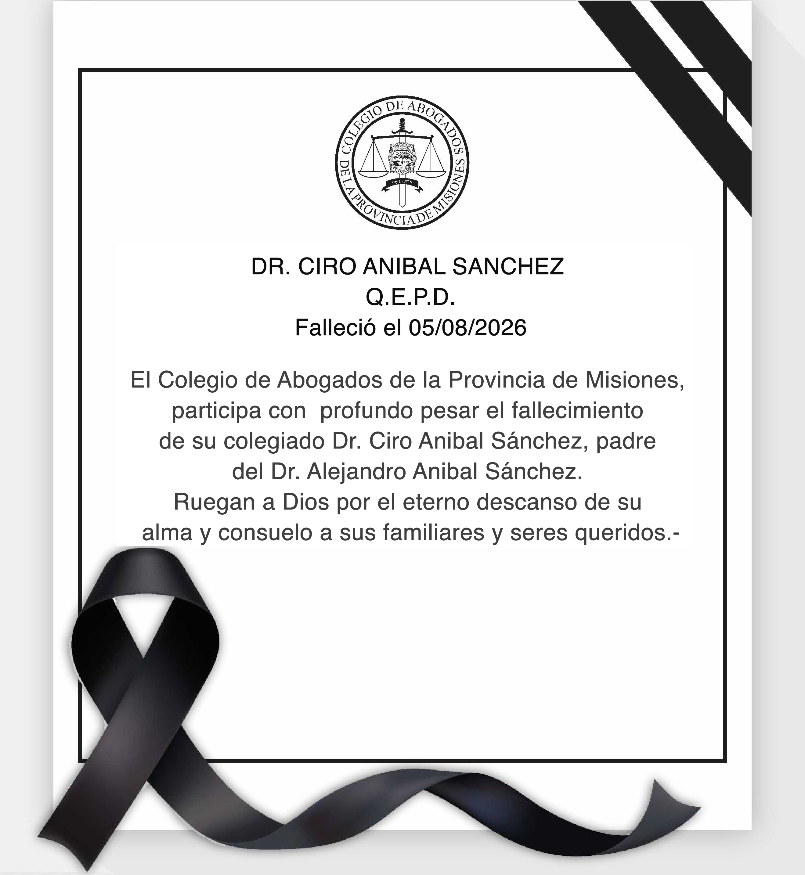 DR. CIRO ANIBAL SANCHEZ | Q.E.P.D